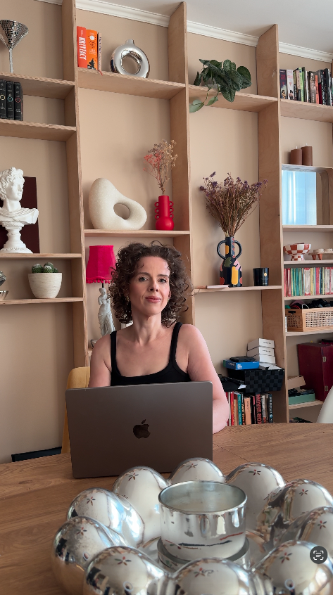 Ivy at desk